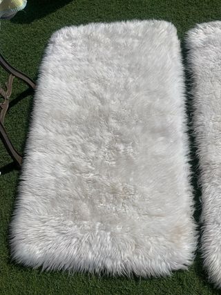 2 Tappeti di lana bianca 133x75cm