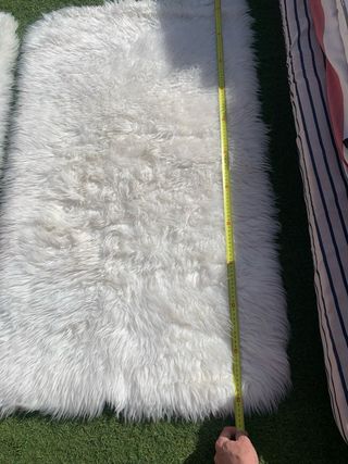 2 Tappeti di lana bianca 133x75cm