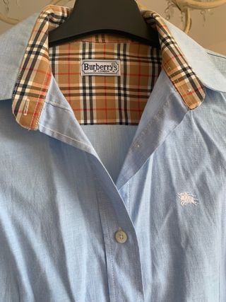 Camisa inspiración Burberrys Mujer Azul