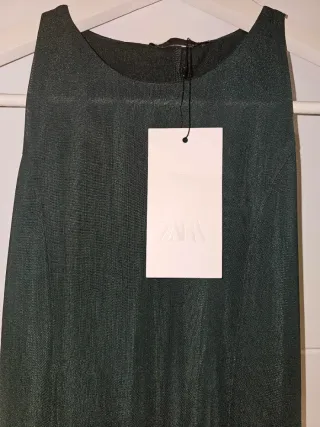 Vestido largo verde Zara