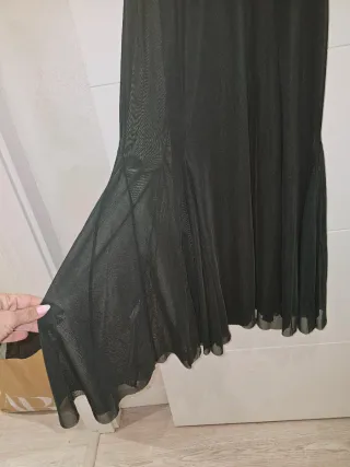 Vestido largo verde Zara