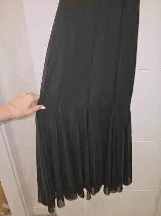 Vestido largo verde Zara