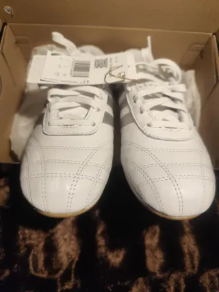 Zapatillas Adidas Taekwondo Blancas Plata