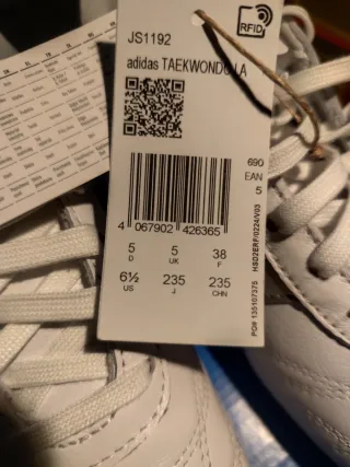 Zapatillas Adidas Taekwondo Blancas Plata