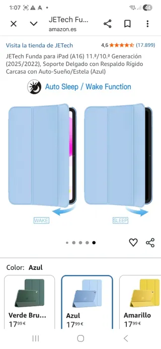Funda iPad 10ª Gen JETech Azul