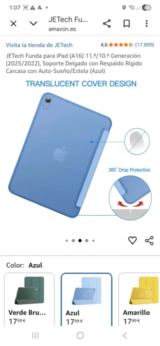 Funda iPad 10ª Gen JETech Azul