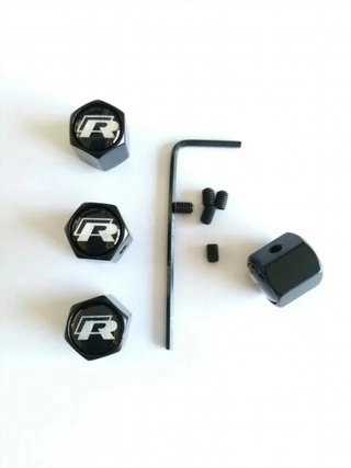 TAPONES ANTIRROBO WOLKSWAGEN R-LINE NEGROS