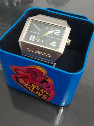 Reloj Custo On Time Negro y Plateado