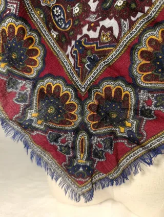 PAÑUELO LANA ANTIGUO INDUMENTARIA TRADICIONAL