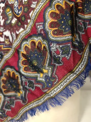 PAÑUELO LANA ANTIGUO INDUMENTARIA TRADICIONAL