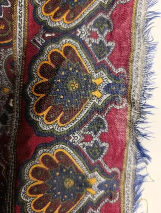 PAÑUELO LANA ANTIGUO INDUMENTARIA TRADICIONAL