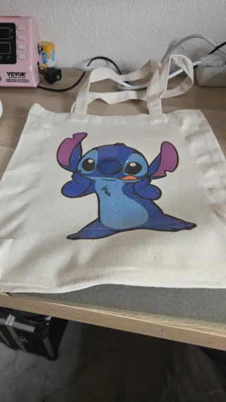 Bolso de tela con diseño de Stitch