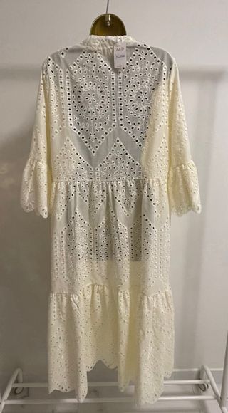 Vestido amarelo bordado tamanho único