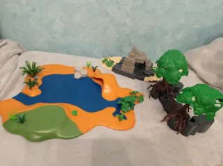 Lote Playmobil río y árboles con raíces