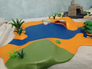 Lote Playmobil río y árboles con raíces