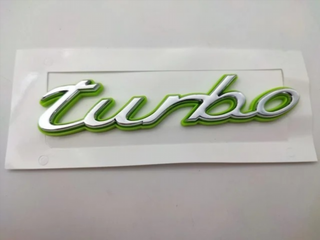 LETRAS PORSCHE TURBO E-HYBRID PLATA NEGRO ROJO