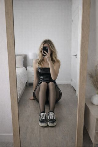 Zapatillas Estilo Vans Negras y Blancas