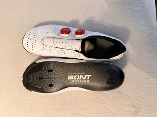 Sapatos Bont Vaypor brancos BOA vermelho 44.5