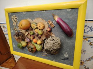 Quadro 3D Frutas e Legumes