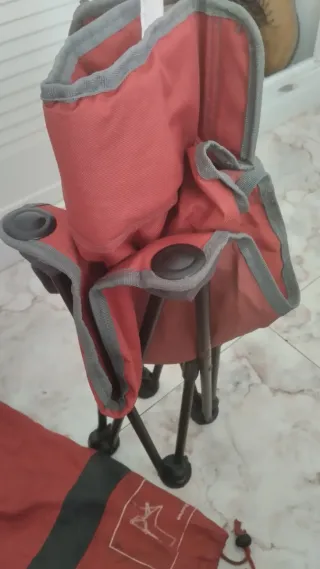 Silla plegable Quechua roja portable liviana negoc