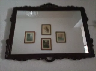 Espejo decorativo madera y cristal