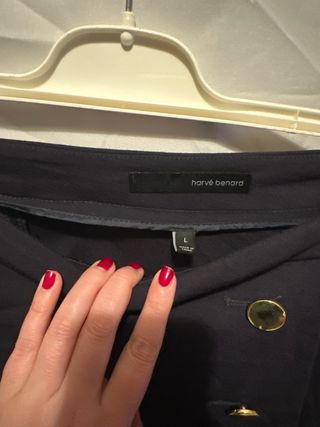 Gonna Harvé Bernard nera con bottoni dorati