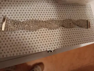 Pulsera de Brillantes Plateada