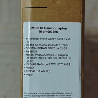 HP OMEN 16 Ultra 7, RTX 5070 Nuevo