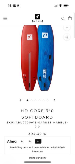 Tabla de surf 7'0 68L