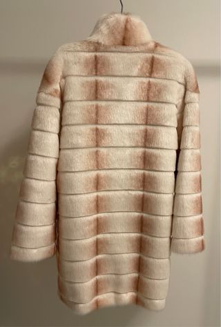 Casaco Ferrache Pelo Bege e Rosa