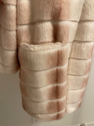 Casaco Ferrache Pelo Bege e Rosa