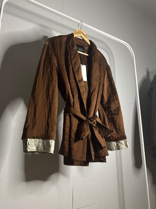 Blazer Kimono Zara Marrón Talla S