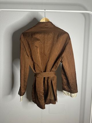 Blazer Kimono Zara Marrón Talla S