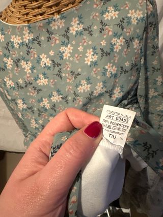 Vestito floreale verde acqua