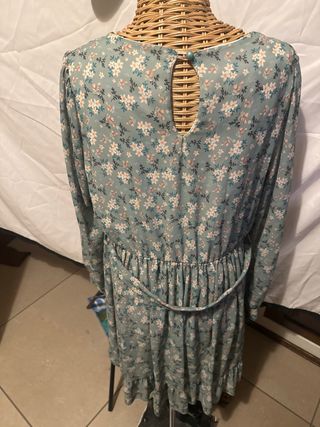 Vestito floreale verde acqua