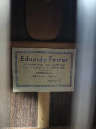Guitarra Eduardo Ferrer Luthier Primera