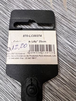 Coleira Pérolas Pink Lilly Coração Prateado