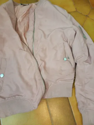 Lote 2 chaquetas bomber S rosa y negra talla S