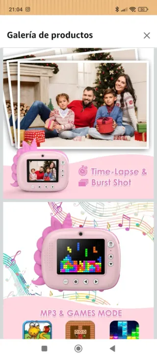 Cámara Digital Infantil Unicornio Rosa