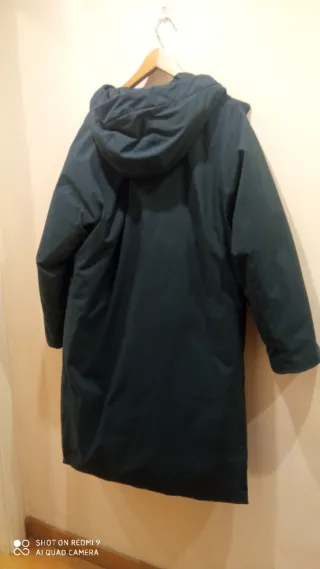 Abrigo Uniqlo Plumas Ganso Talla XL Verde