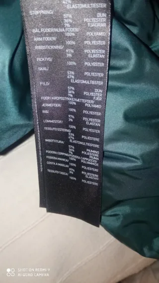 Abrigo Uniqlo Plumas Ganso Talla XL Verde