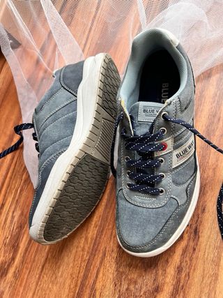 Tênis Blue Way Homem Azul e Cinza