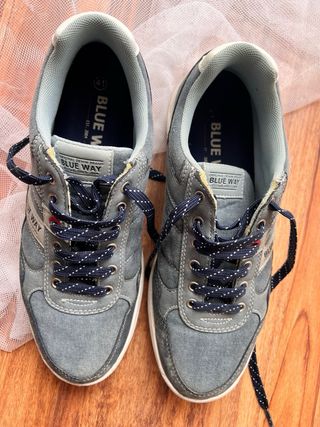 Tênis Blue Way Homem Azul e Cinza
