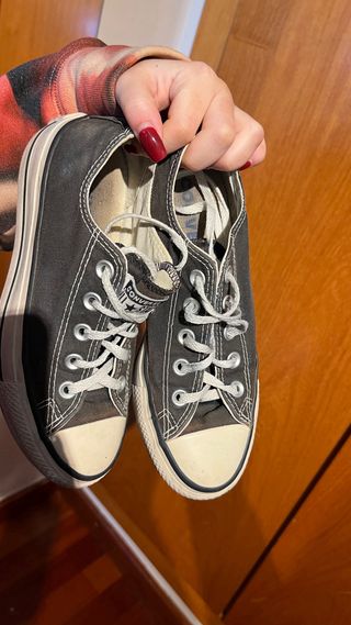 Converse Plataforma Negras Talla 35