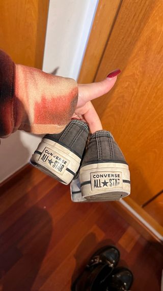 Converse Plataforma Negras Talla 35