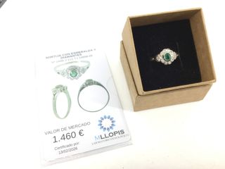 anillo oro 18k con piedra