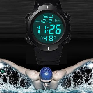 Reloj Deportivo Digital LED Hombre Azul