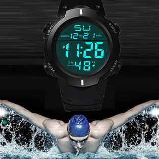 Reloj Deportivo Digital LED Hombre Azul