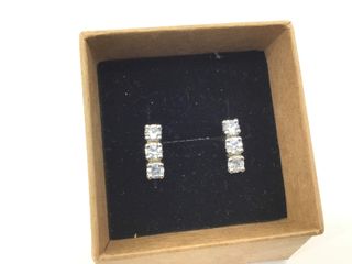 pendientes oro 18k con piedra con circonita