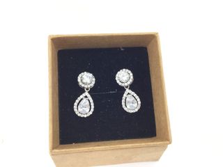 pendientes oro 18k con piedra con circonita